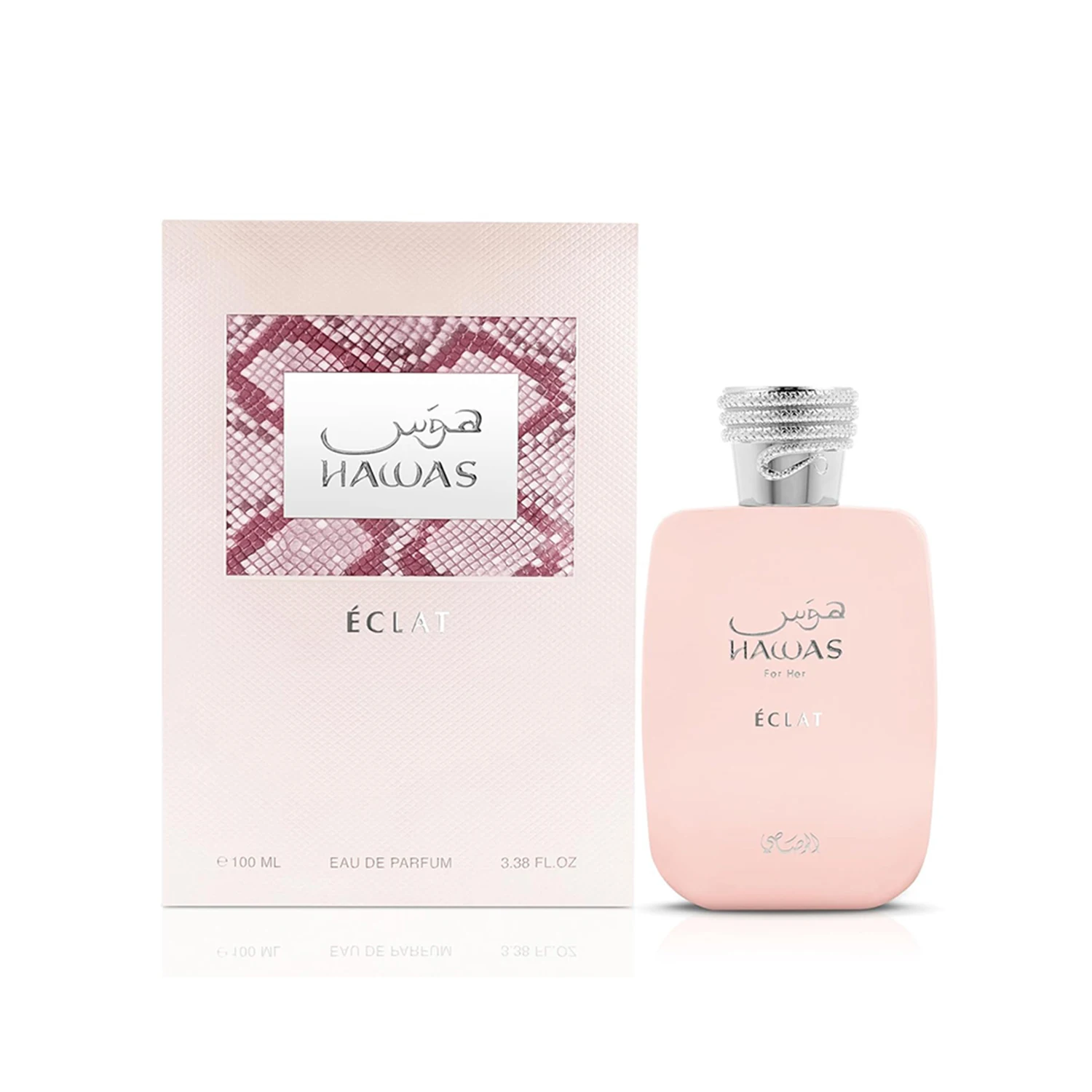 Rasasi Hawas Eclat Eau de Parfum Spray for Women – Radiant Floral Fruity & Soft Musky Scent, Long-Lasting Fragrance, Perfect Gift, 3.4 fl oz / 100 ml