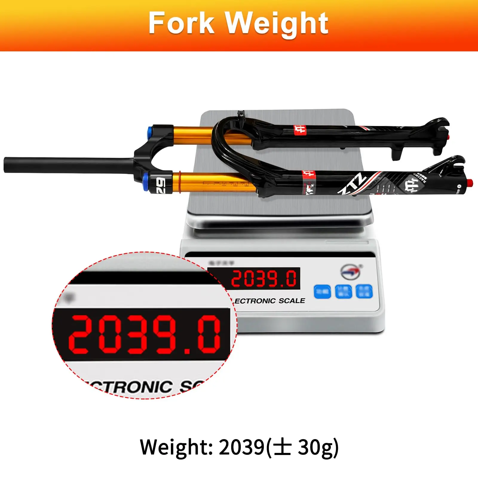 26/27.5/29 Inch MTB Air Suspension Fork 34mm Stanchions 140mm Travel Rebound Adjustment Straight Steerer 9x100mm QR Manual Lockout Mountain Bike Front Fork for XC AM
