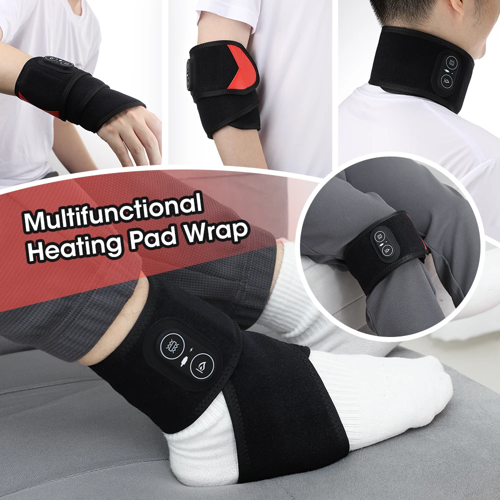 Electric Red Light Wrap Hand Wrist 660nm 850nm Heated Vibration Massager Cordless 3 Heat Knee Belt Hand Pad