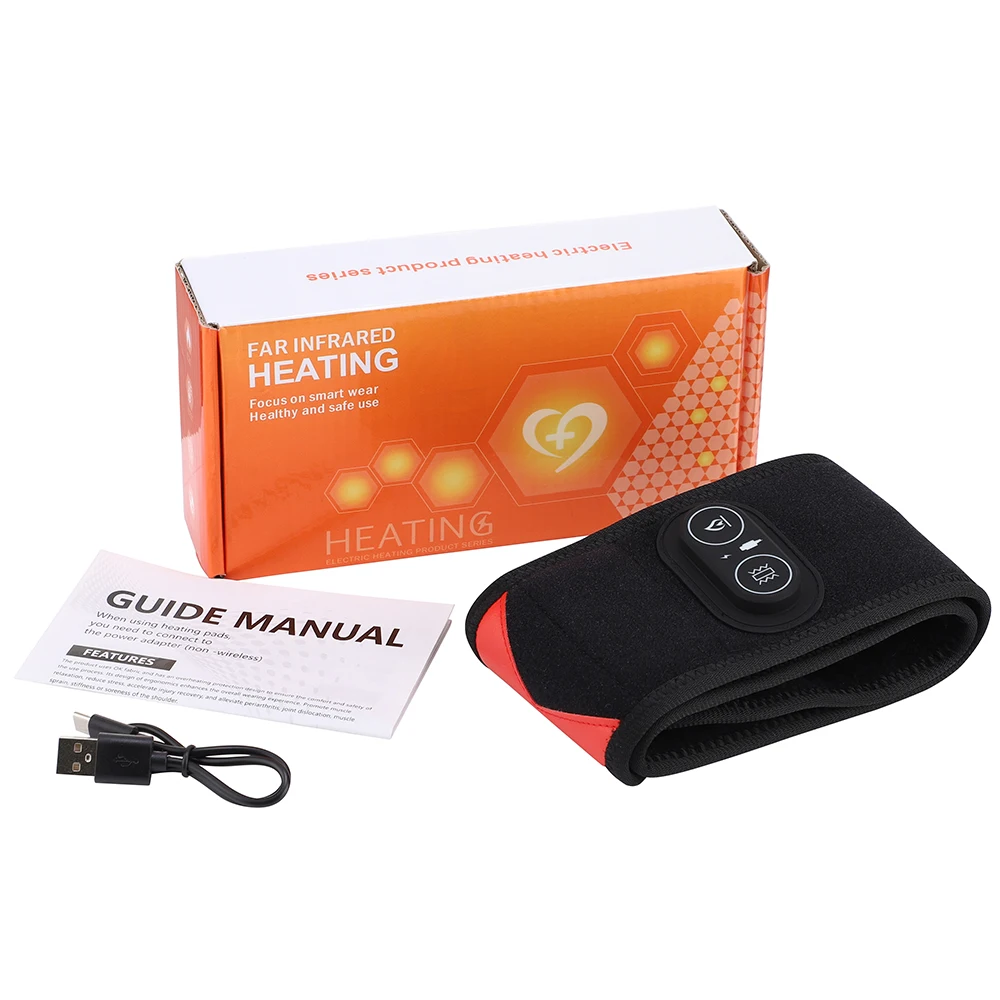 Electric Red Light Wrap Hand Wrist 660nm 850nm Heated Vibration Massager Cordless 3 Heat Knee Belt Hand Pad
