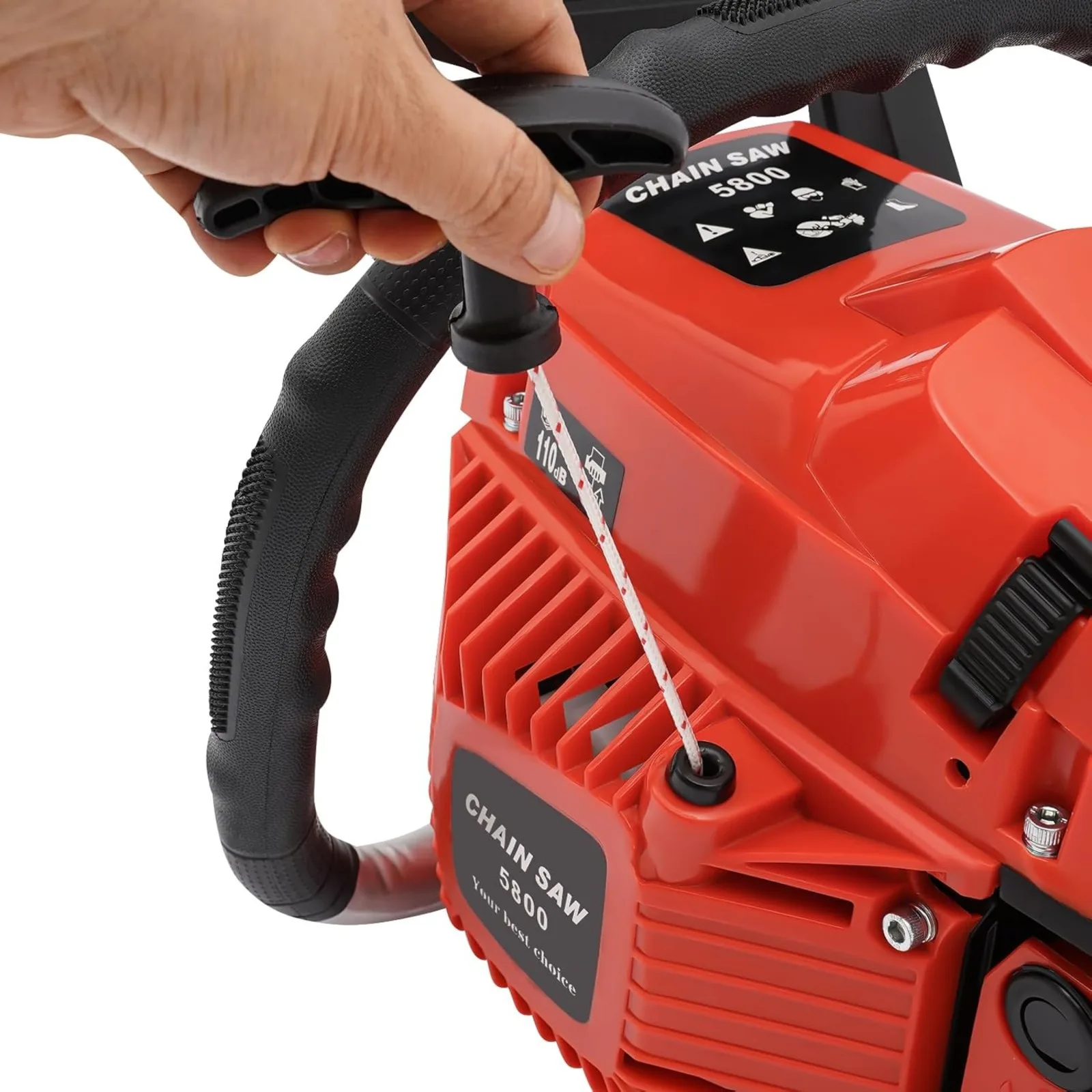 58cc 20 Inch 2-Stroke Gas Chainsaw 3.49HP High Power Petrol Chain Saw Portable Wood Cutter For Tree Trimming Logging Garden Cutting Work
