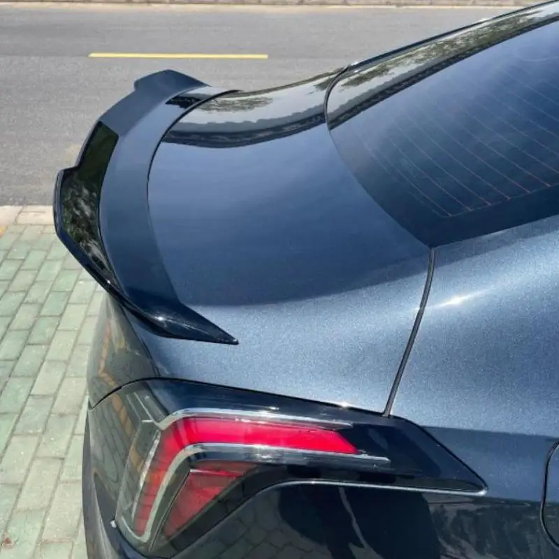 Car Rear Wing Bumper Tail Wing Gloss Black Style For Cadillac CT4 V 2020-2025 High Kick Duckbill Trunk Spoiler Car Trunk Spoiler