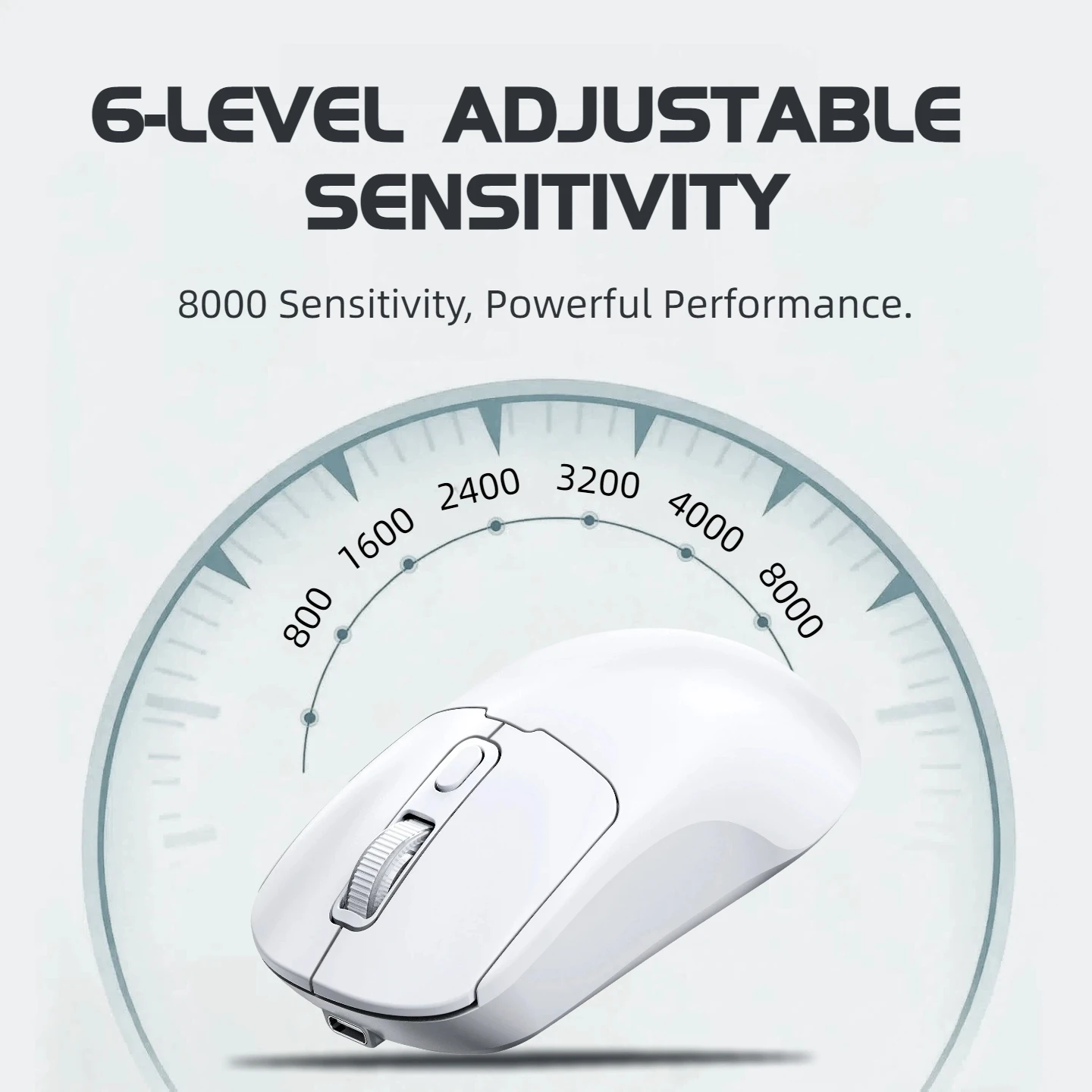 59g Ultra-Light Wireless Gaming Mouse Tri-mode 8000 DPI 1000Hz Rechargeable Ergonomic Mouse for PC Mac Laptop