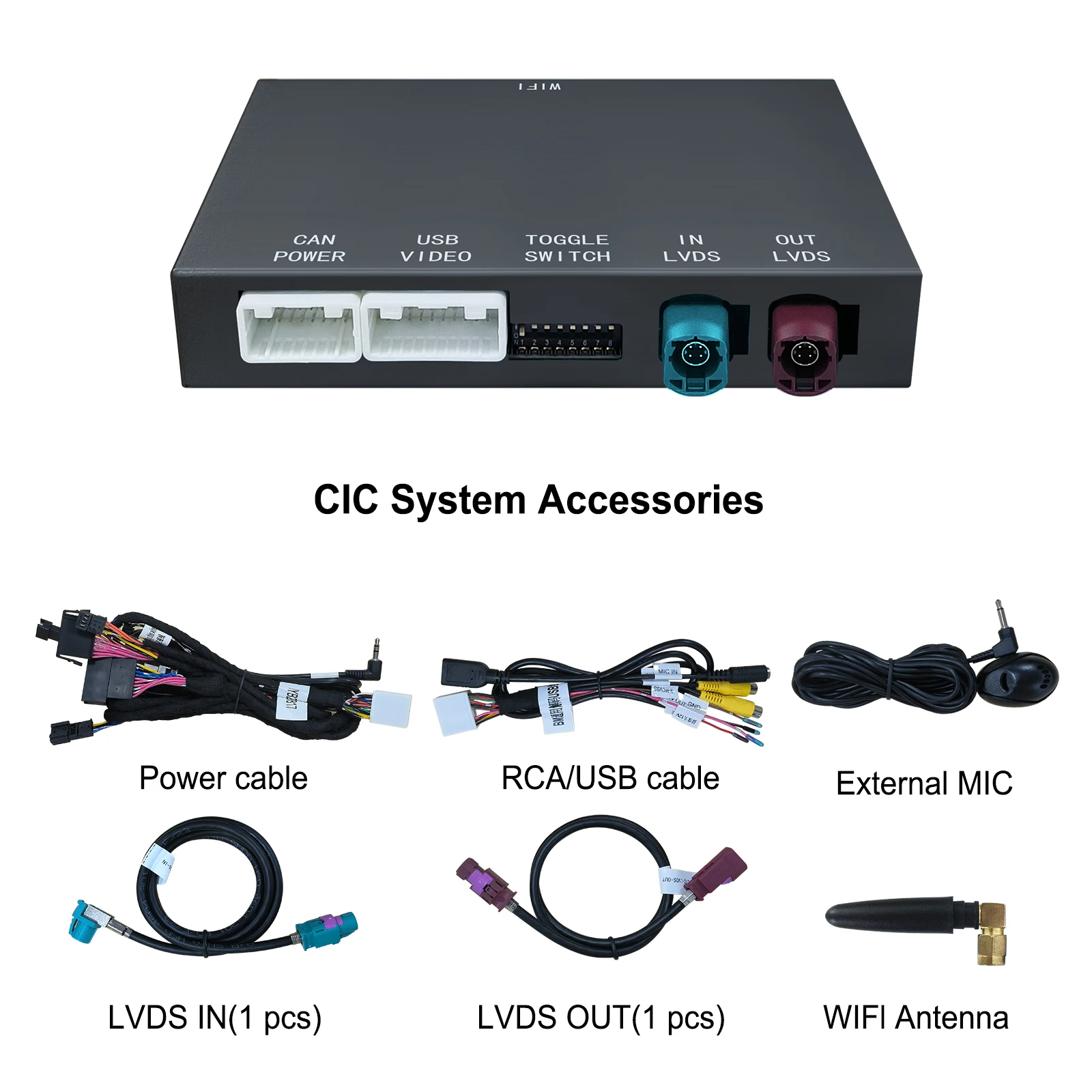 Wireless CarPlay Android Auto Retrofit Kit CarPlay Interface for BMW CIC System, Screen Upgrade Decoder Box for BMW CIC System