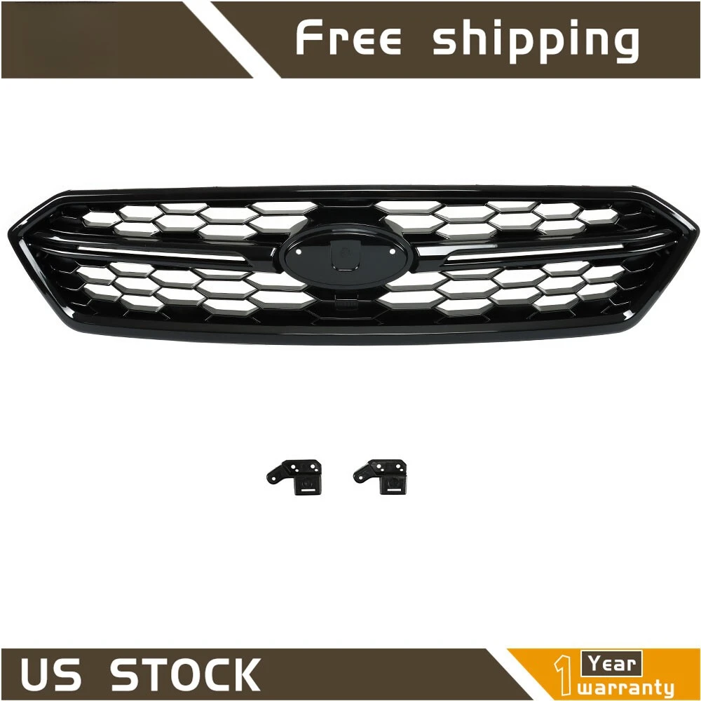 Front Center Grille Honeycom Grill For SUBARU WRX STI Style 2018 2019-2021