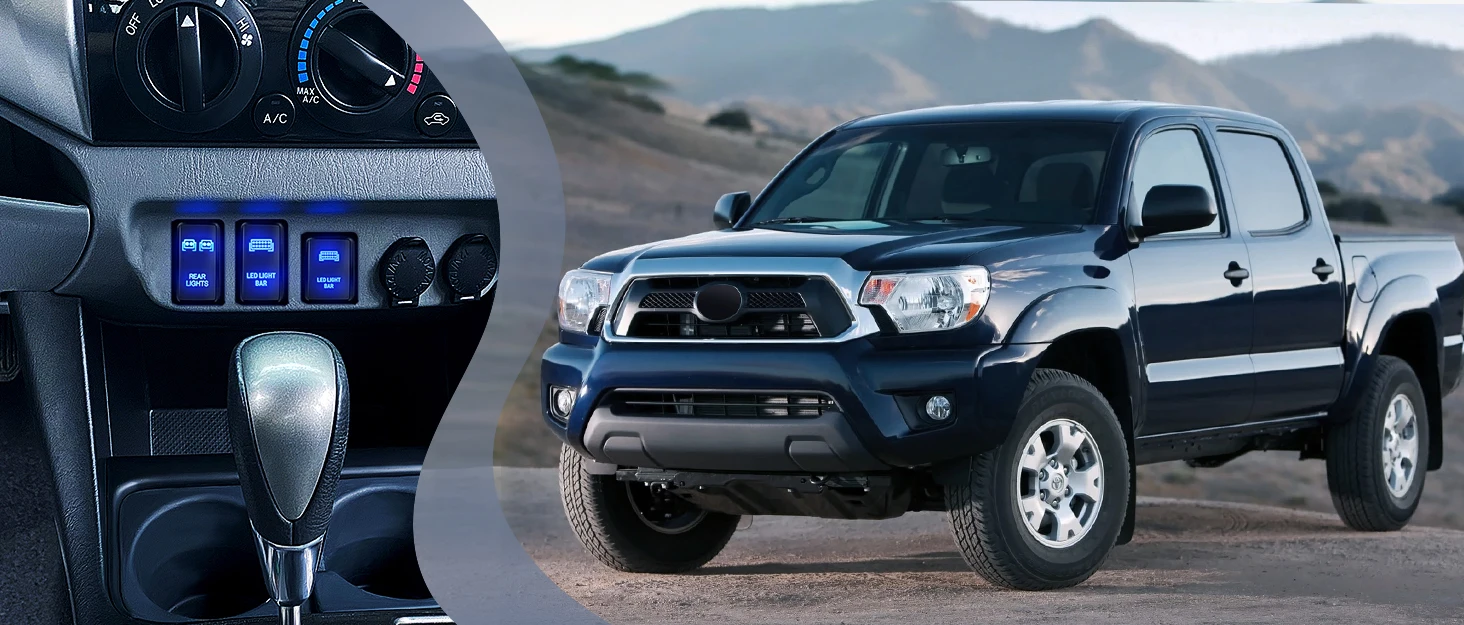 Nilight Rocker Switch Style USB Outlet Socket LED Voltmeter 12V PD Type C and QC 3.0 Outlets Car Using 1.54" x 0.83" Replacement with Inline Fuse for Tacoma Tundra 4Runner FJ Cruiser Hilux Fortuner