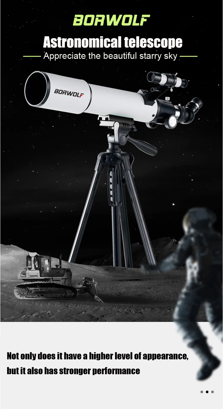 BORWOLF 70500 Professional Astronomical Telescope 375X Monocular 70MM Large-Aperture for Stargazing Bird Watching Moon
