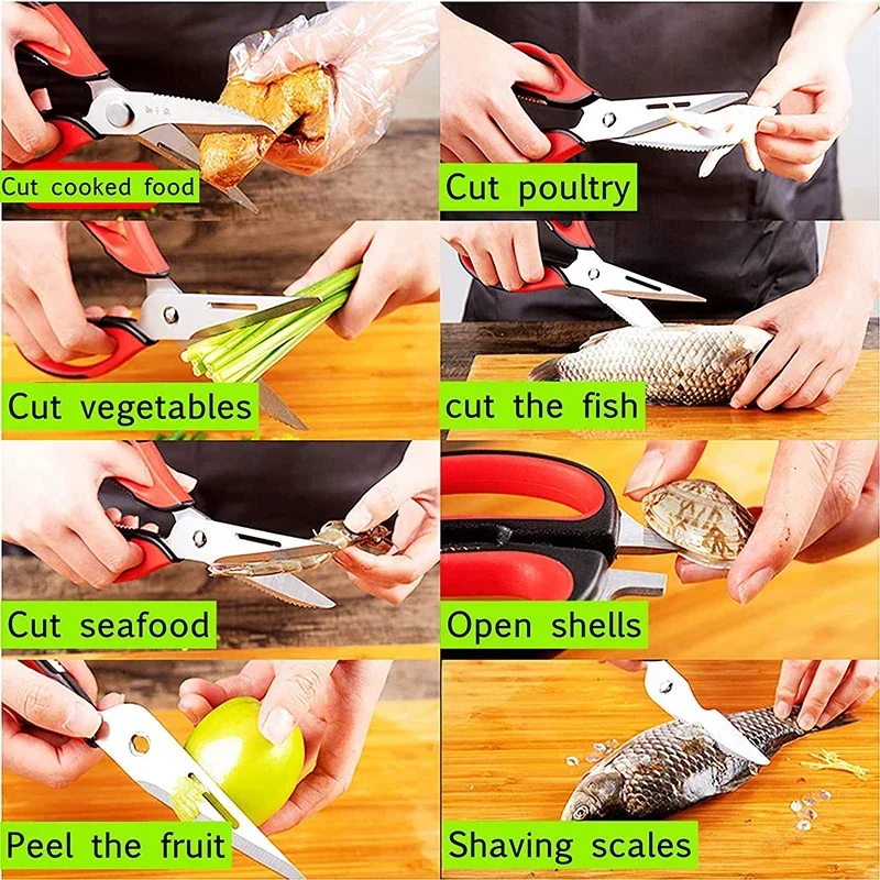 Kitchen Shears Heavy Duty Kitchen Scissors with Holder for Meat/Vegetables/BBQ/HerbsKitchen Accessories Cooking Tools
