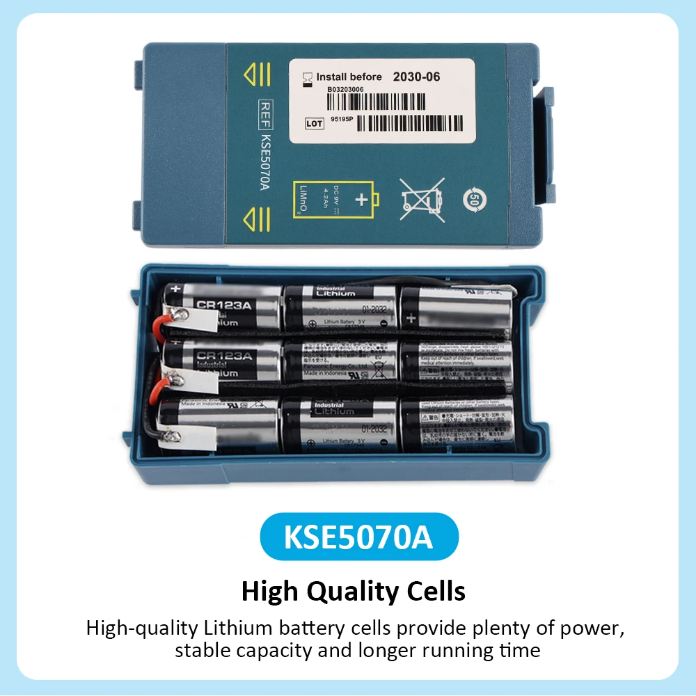 KingSener KSE5070A Replacement Battery For Ph-ps HeartStart Home OnSite AED FRx HS1 Defibrillator M5070A M5066A M5067A