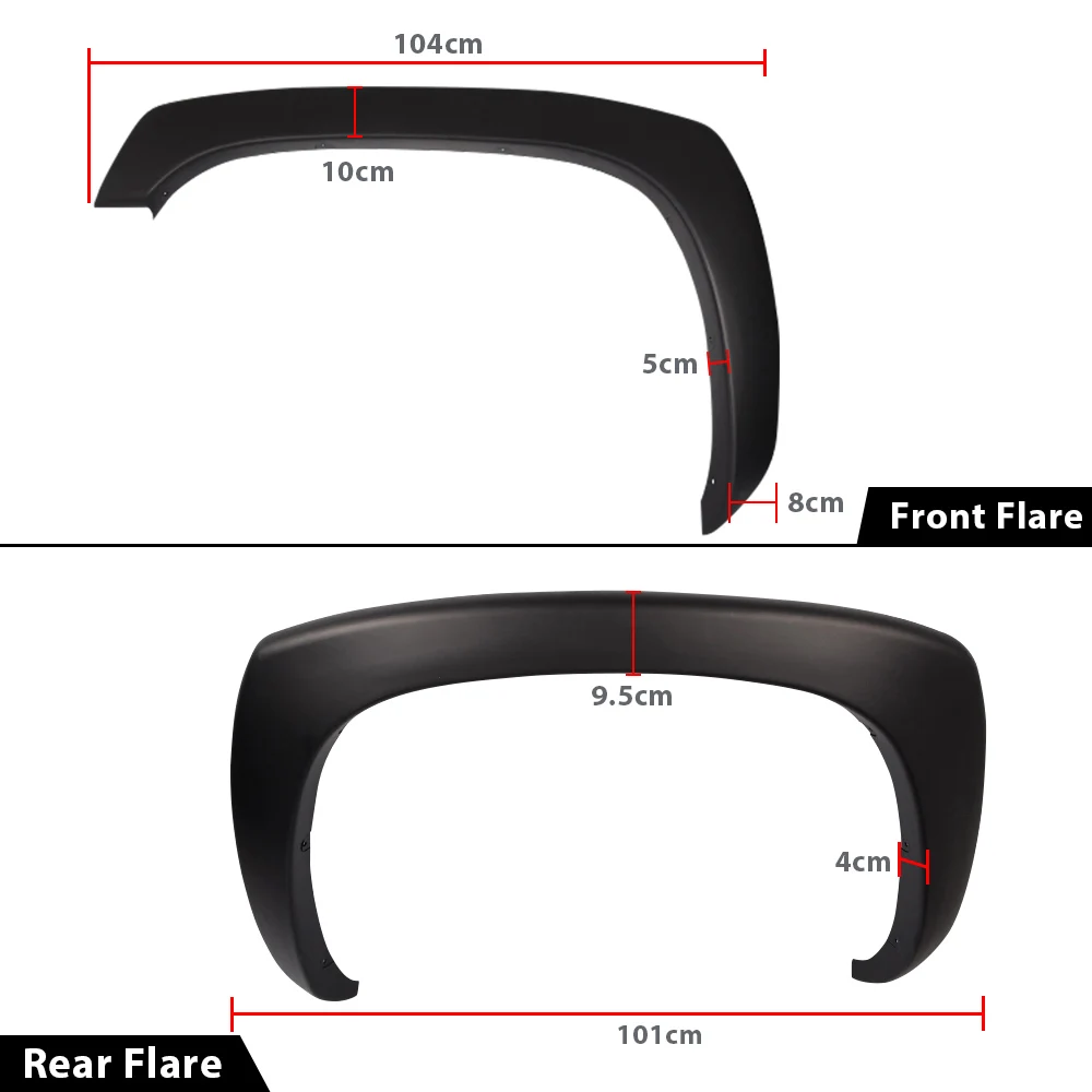 4Pcs Fender Flares Fit for Chevy Silverado Gmc Sierra 1999-2006/Suburban Yukon XL 2000-2006/Avalanche 2002-2006 Factory Style