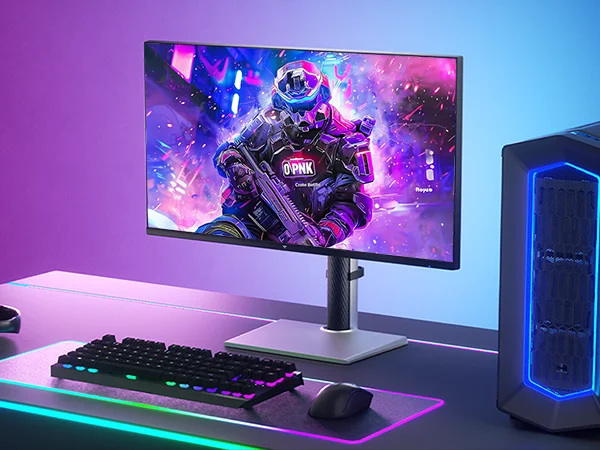KTC 27 Inch White Gaming Monitor 300Hz/320Hz, QHD 1440P Fast IPS Computer Monitor