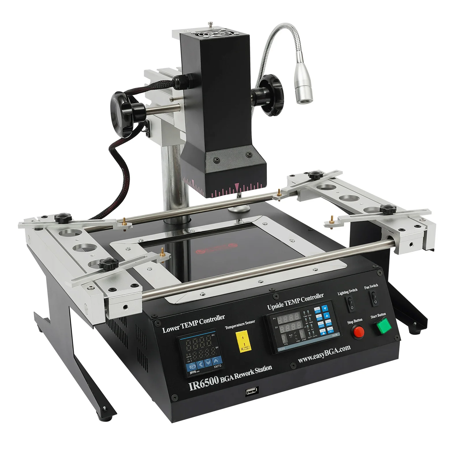IR6500 BGA Rework Station Infrared Solder Welder System Closed-loop Temperature Control,1250W Electric Welding Table w/USB Cable