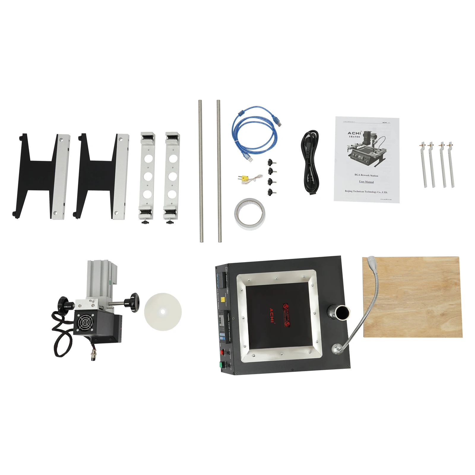 IR6500 BGA Rework Station Infrared Solder Welder System Closed-loop Temperature Control,1250W Electric Welding Table w/USB Cable