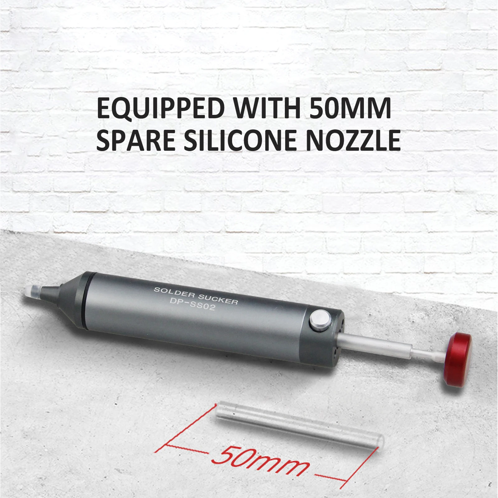 Portable Aluminum Soldering Sucker Pen Silicone Tip Removal Vacuum Solder Iron Engineer Desoldering Pump Repair Tool