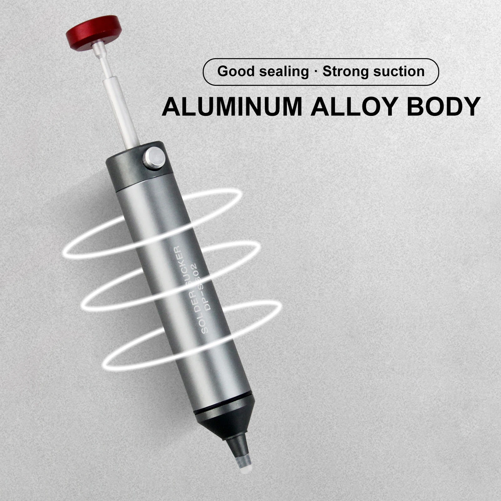 Portable Aluminum Soldering Sucker Pen Silicone Tip Removal Vacuum Solder Iron Engineer Desoldering Pump Repair Tool