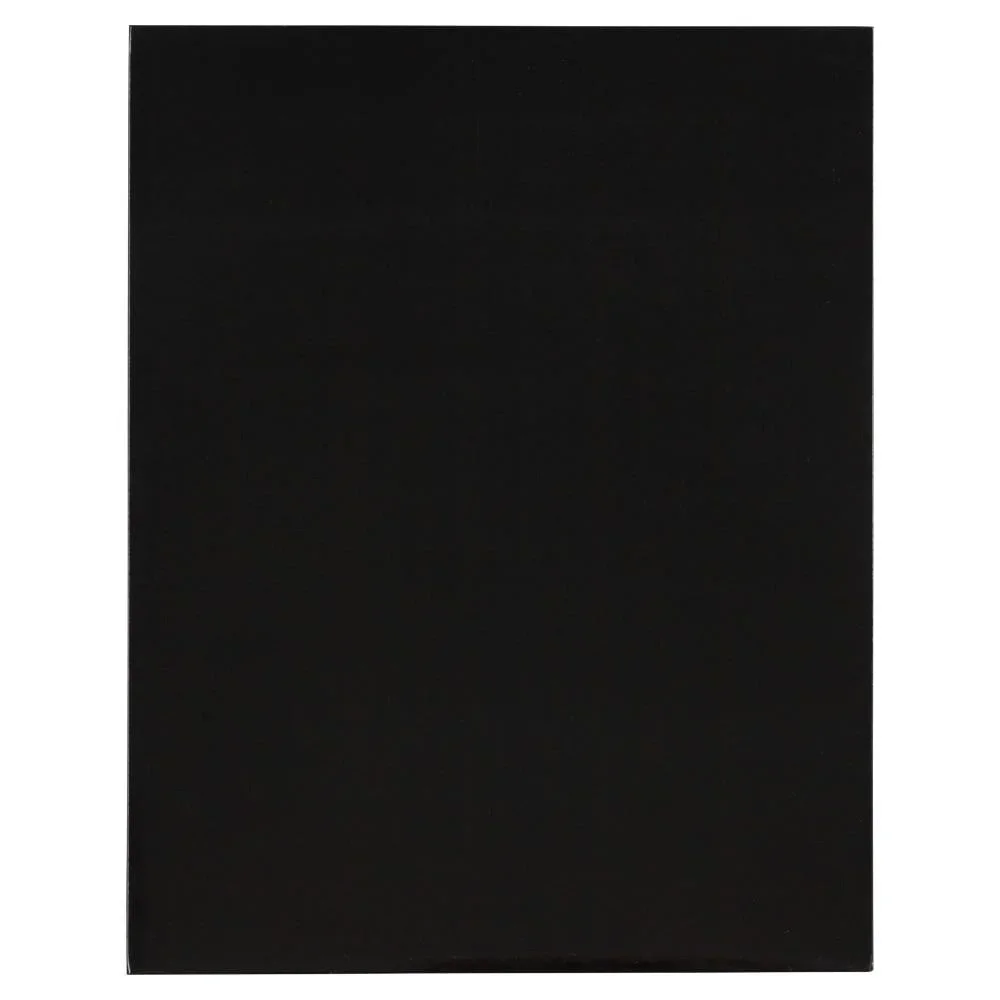 Laminated Glossy Two Pocket Folders 3 Pack Black Durable Document Organizers with Business Card Slot School Office