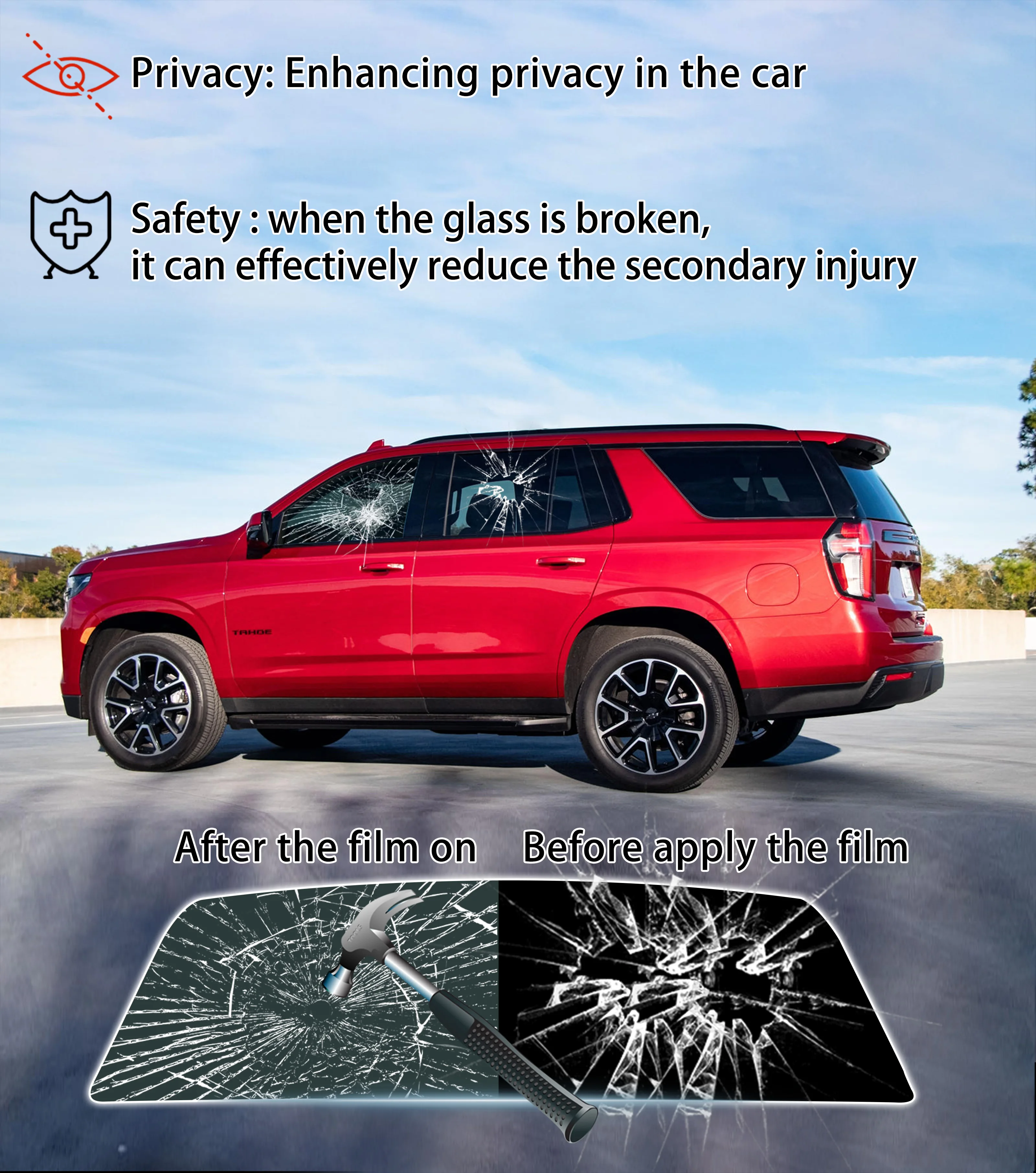 Pre Cut Window Tint For Ford Bronco 4Door 2021-2025 Auto Sticker Sun UV Blocking Heat & Glare 2Ply Windows Protector Films Shade