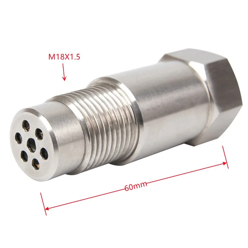 4PCS Oxygen Sensor with Mini Catalyst, Stainless Stee Oxygen Sensor Filter Adapter, M18x1.5 Universal O2 Sensor Connector
