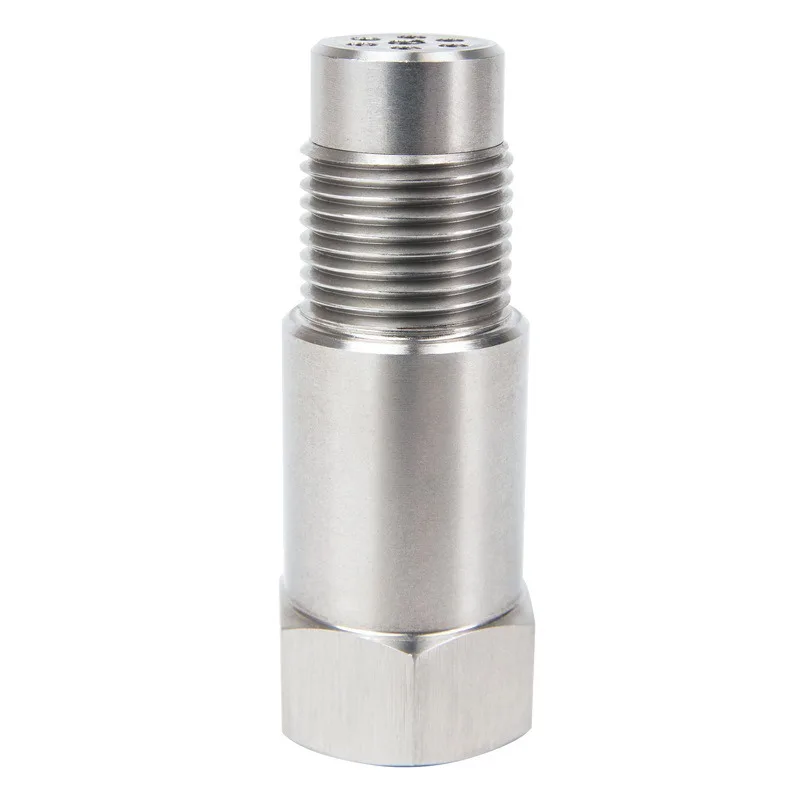 4PCS Oxygen Sensor with Mini Catalyst, Stainless Stee Oxygen Sensor Filter Adapter, M18x1.5 Universal O2 Sensor Connector