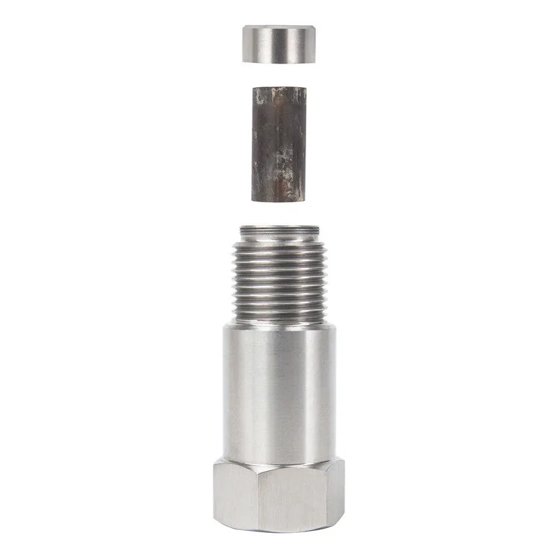 4PCS Oxygen Sensor with Mini Catalyst, Stainless Stee Oxygen Sensor Filter Adapter, M18x1.5 Universal O2 Sensor Connector