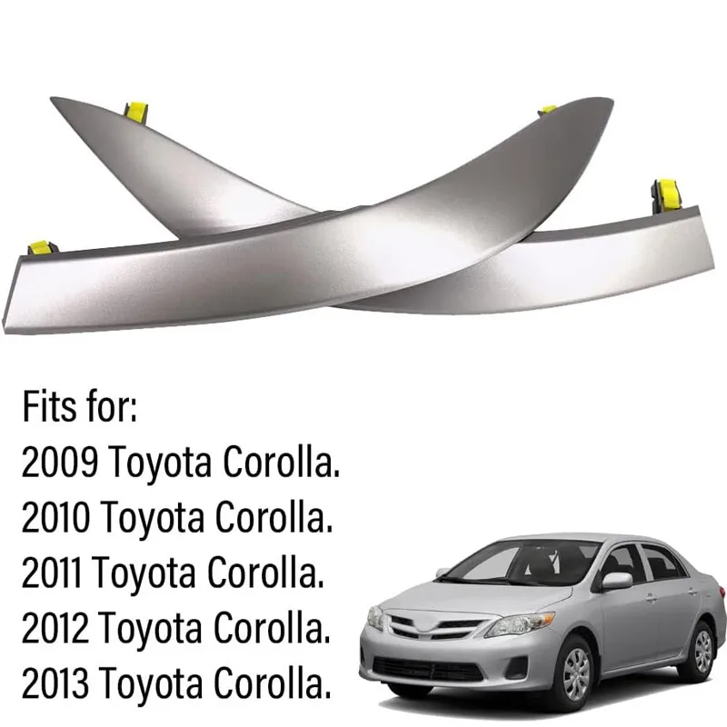 Left+Right For Toyota Corolla 2009-2013 Upper Side Central Dashboard Strip Trim