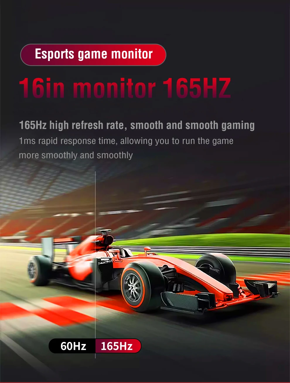 16 inch Portable Monitor 144Hz HDR IPS Gaming Monitor USB TYPE C HDMI for Phone Laptop Desktop Switch PS4 XBOX
