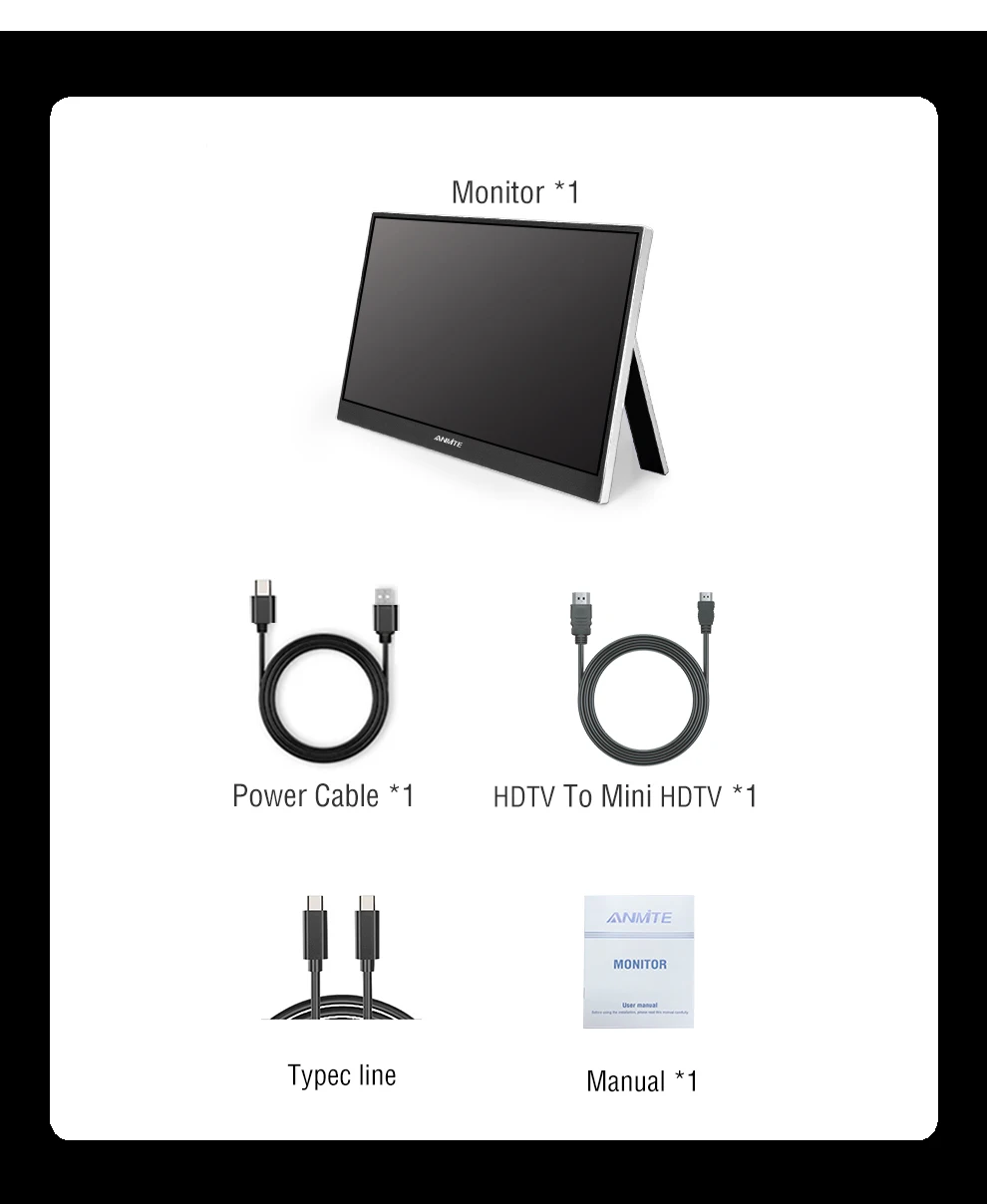 16 inch Portable Monitor 144Hz HDR IPS Gaming Monitor USB TYPE C HDMI for Phone Laptop Desktop Switch PS4 XBOX