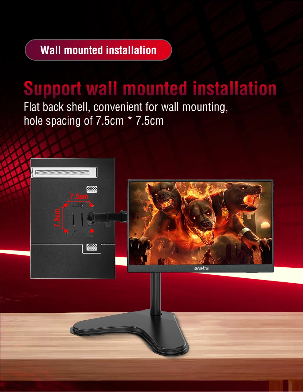16 inch Portable Monitor 144Hz HDR IPS Gaming Monitor USB TYPE C HDMI for Phone Laptop Desktop Switch PS4 XBOX