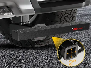Nilight Car Rear Bumper Receiver Trailer Tow Hitch Step Bar Pedal for Pickup Truck SUV Bumper Guard Protector Exterior Access