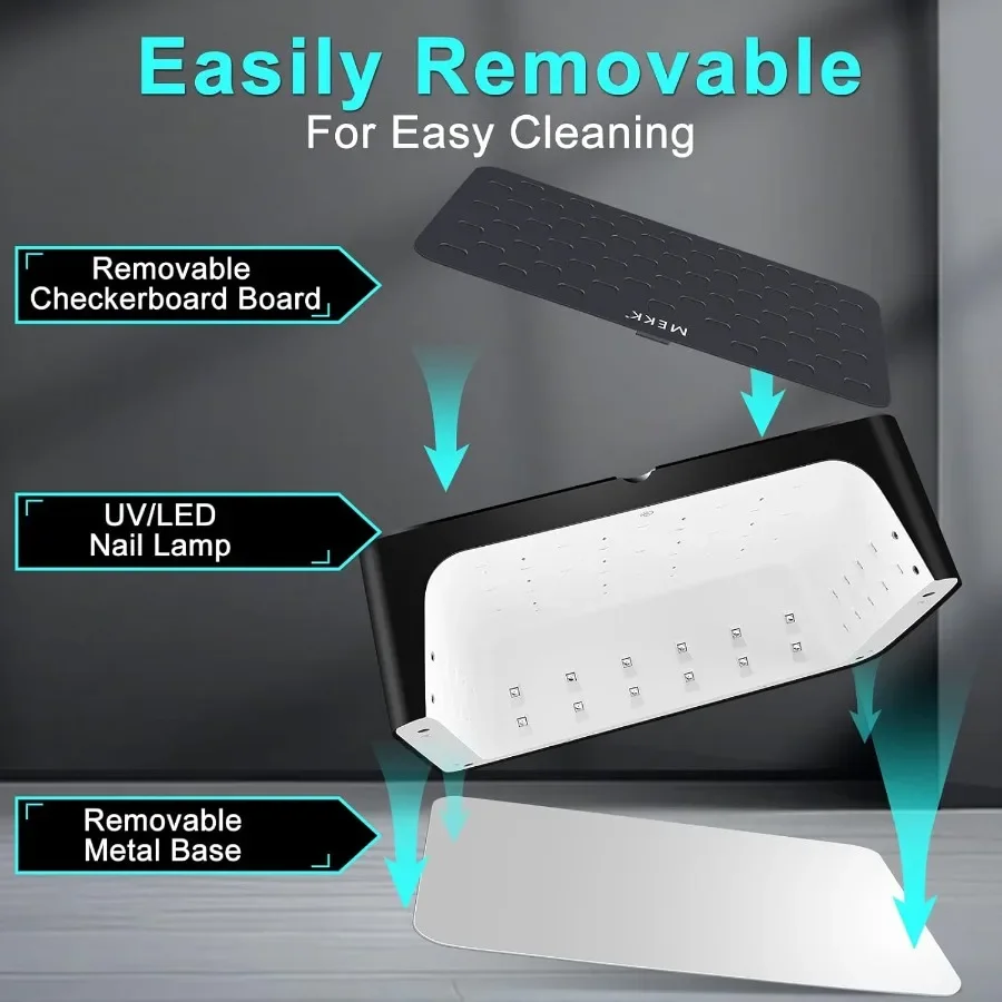 LED Nail Lamp Luxury Cordless UV Light for Gel Nails with Red Light Skincare4+2 Timer Modes TwoHand Design Professional Nail