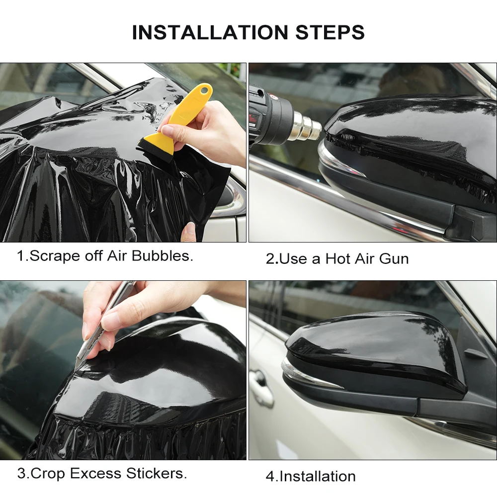 Premium Matt Black Car Vinyl Wrap for Honda Civic CR-V HRV Accord Pilot Passport Bubble-Free DIY Auto Color Change Sticker Cover