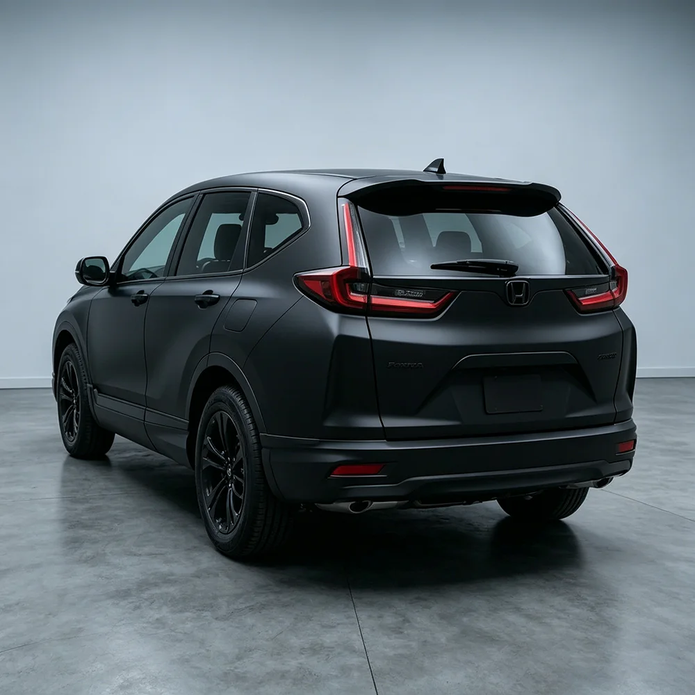 Premium Matt Black Car Vinyl Wrap for Honda Civic CR-V HRV Accord Pilot Passport Bubble-Free DIY Auto Color Change Sticker Cover