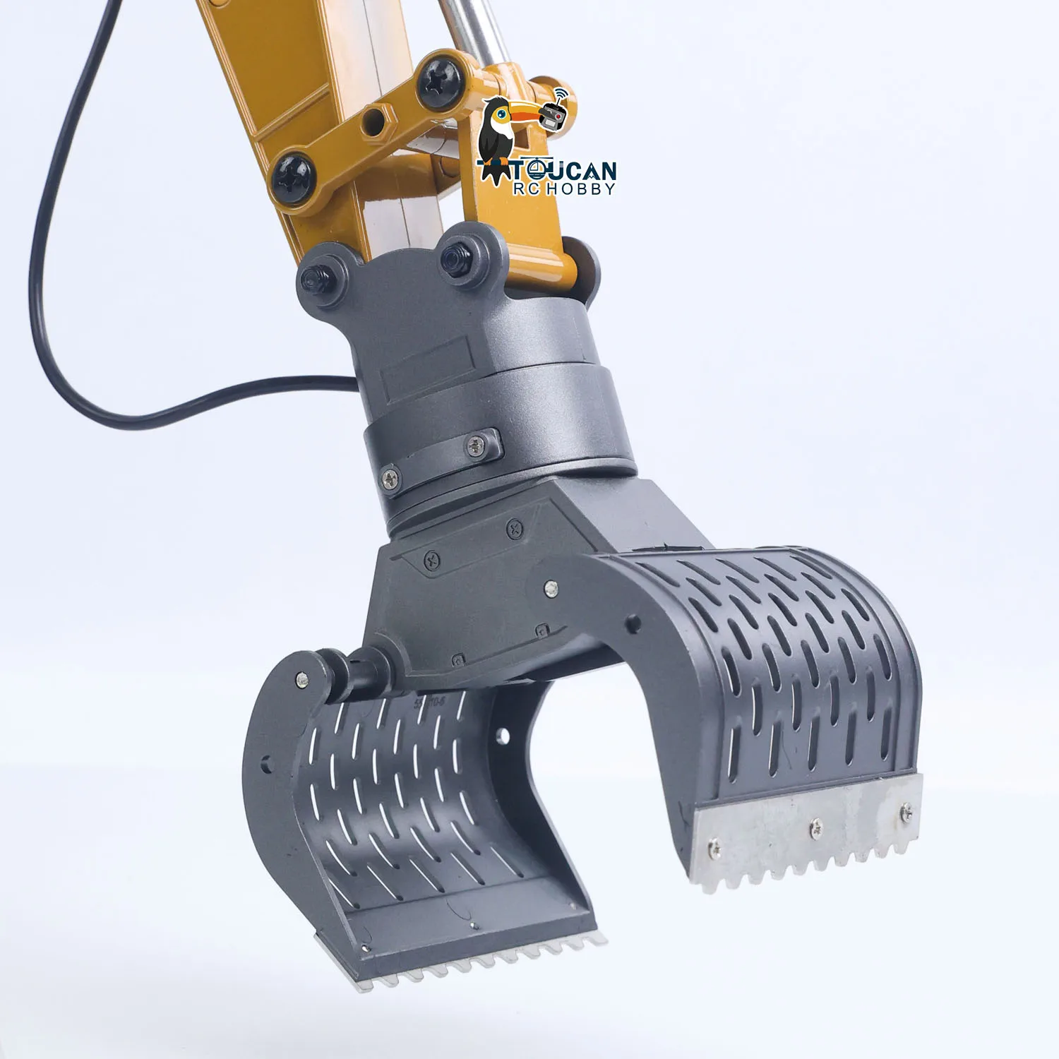 US Stock HUINA New Upgrade 580 1/14 Metal Excavator RC Engineering Vehicles Electric Model Toys Ball Grabber Shear Claw Sound Lights Remote Control Cars Toys