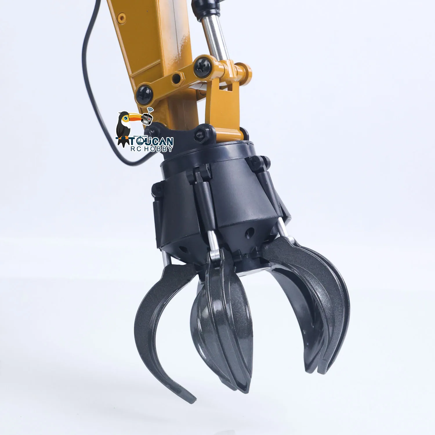 US Stock HUINA New Upgrade 580 1/14 Metal Excavator RC Engineering Vehicles Electric Model Toys Ball Grabber Shear Claw Sound Lights Remote Control Cars Toys