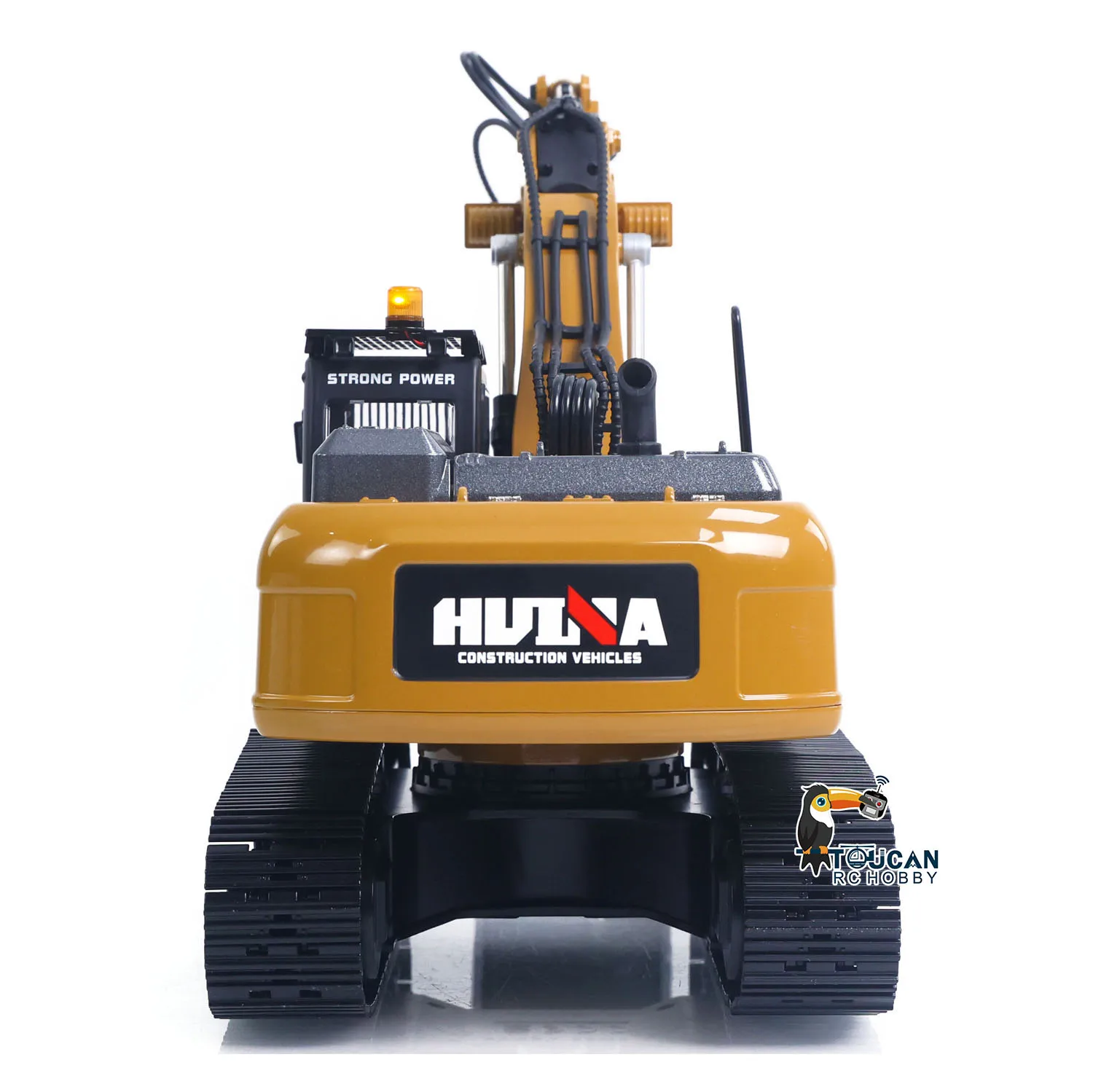 US Stock HUINA New Upgrade 580 1/14 Metal Excavator RC Engineering Vehicles Electric Model Toys Ball Grabber Shear Claw Sound Lights Remote Control Cars Toys