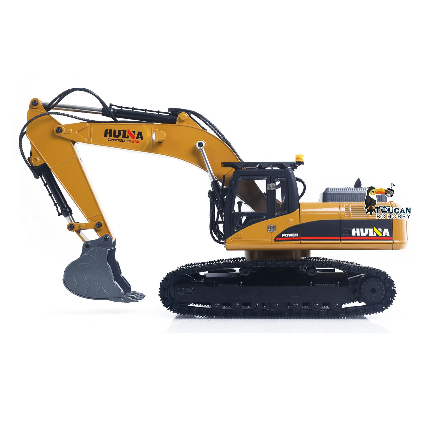 US Stock HUINA New Upgrade 580 1/14 Metal Excavator RC Engineering Vehicles Electric Model Toys Ball Grabber Shear Claw Sound Lights Remote Control Cars Toys