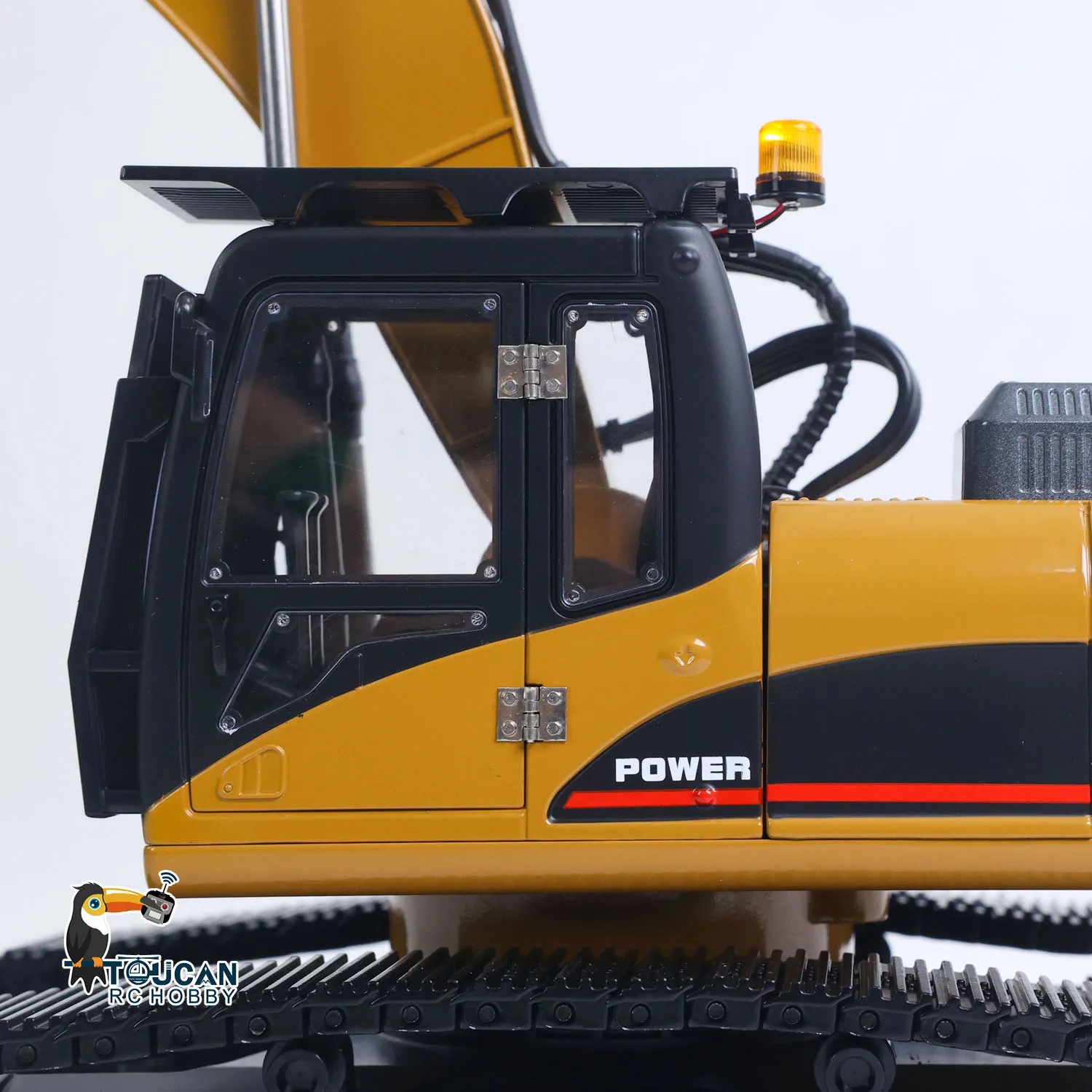 US Stock HUINA New Upgrade 580 1/14 Metal Excavator RC Engineering Vehicles Electric Model Toys Ball Grabber Shear Claw Sound Lights Remote Control Cars Toys