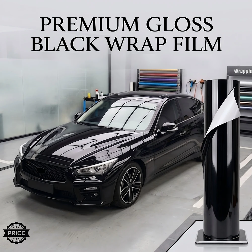 Car Glossy Black Vinyl Wrap Modify Film for Toyota Camry 70 XV50 XV80 Hybird 2020 2025 Premiun Auto Body Color Change Film Cover