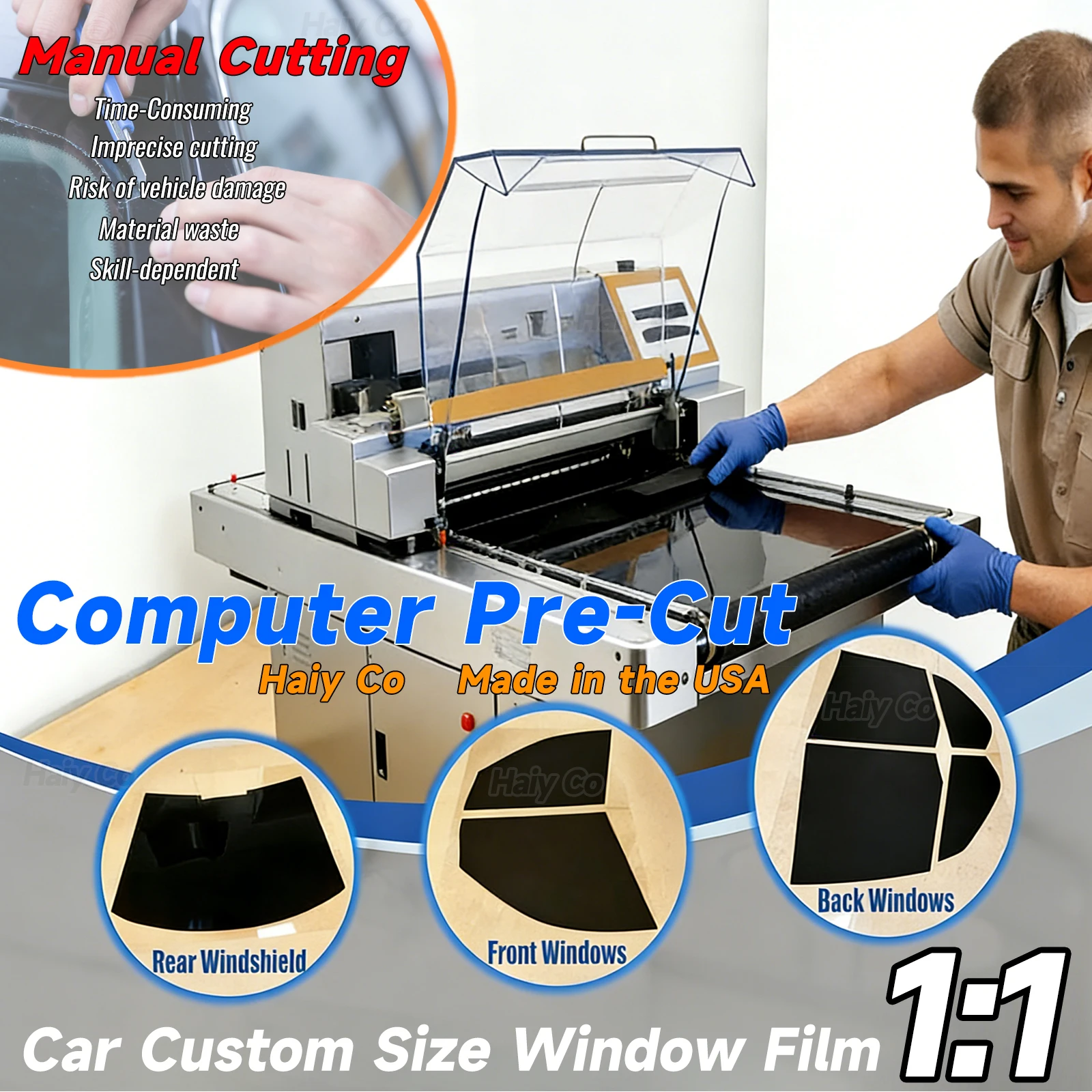 Pre Cut Car Tint for SCION XA 2004-2007 Side Window Sunshade UV-IR Block Heat Front Rear Windshield Protector Films