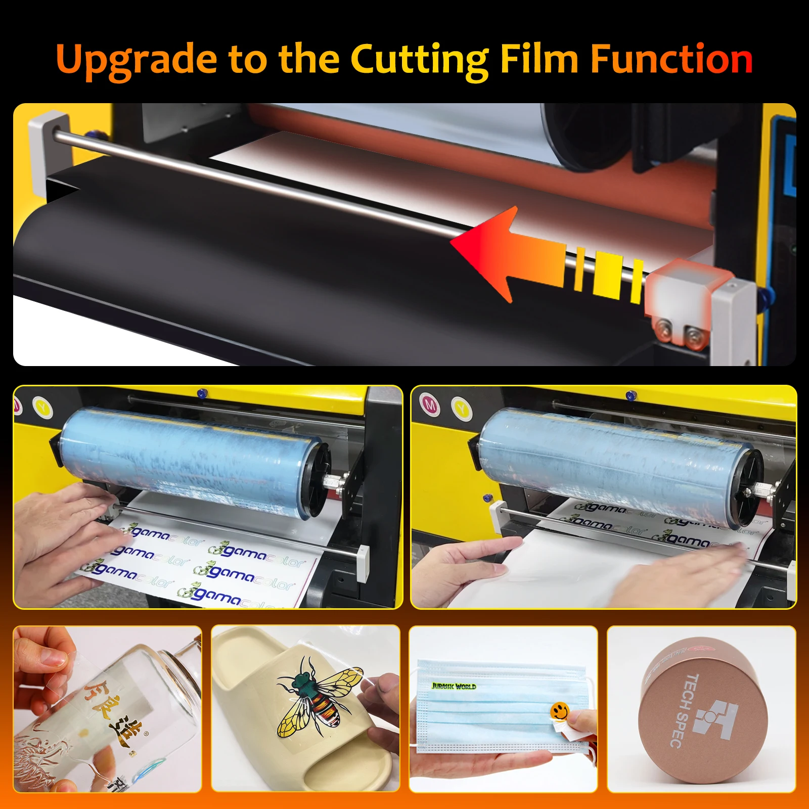 100M UV DTF AB Film Clear A Film 30CM*100M for UV DTF Printer for Transfer Metal Glass Wood Plastic Acrylic Waterproof Sticker