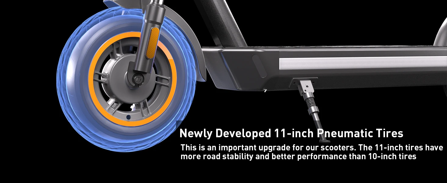 Hiboy Max Pro Electric Scooter for Adults, 650W Motor 22MPH, 46.6Mi Long Range, 11'' Pneumatic Tires, Dual Suspension, 265lbs Load, Commuting E-Scooter
