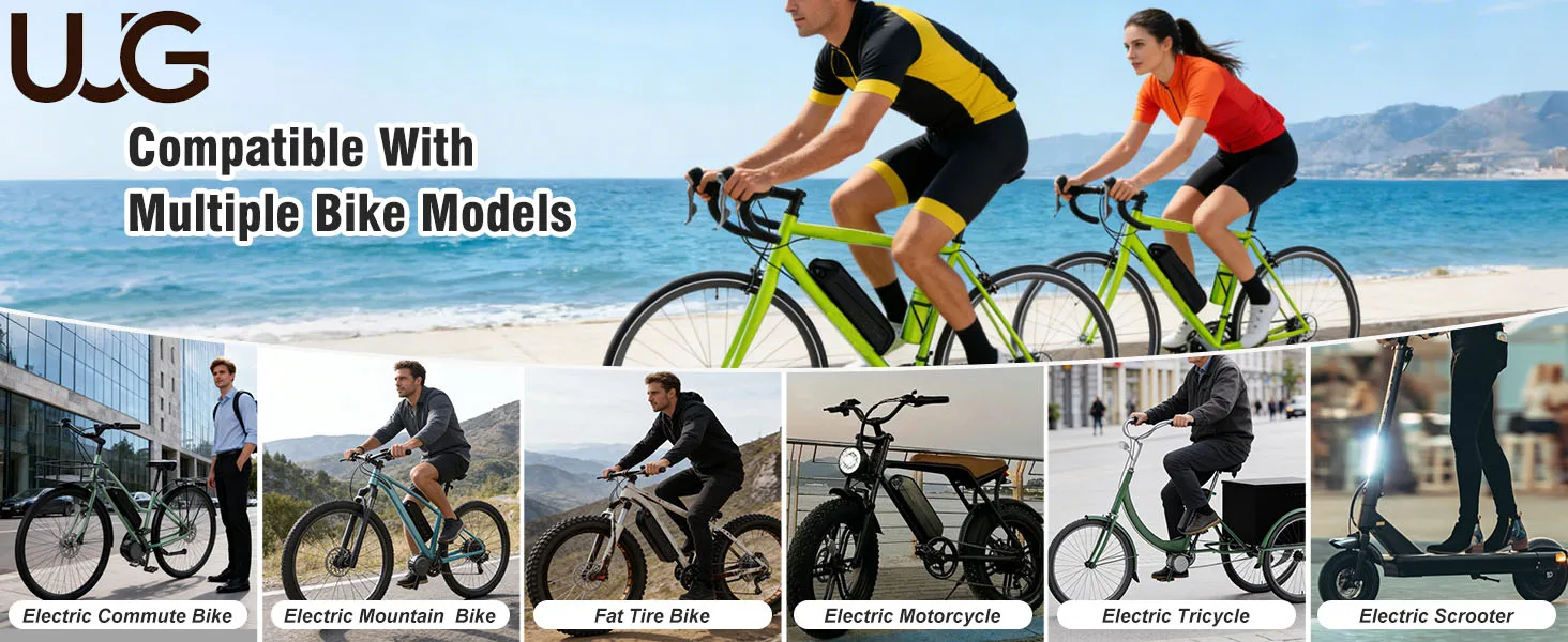 48V 20AH E-Bike Battery Genuine Aleaivy 48V 10Ah/15Ah/20Ah 200W -1500W Electric Bicycle Bike Ebike 18650/21700 Lithium Battery Pack 30A BMS for Bafang BBS02 BBS03 BBSHD Motor With 54.6V 2A Charger, XT60 Connector, USB Port and Base,Ship from United States