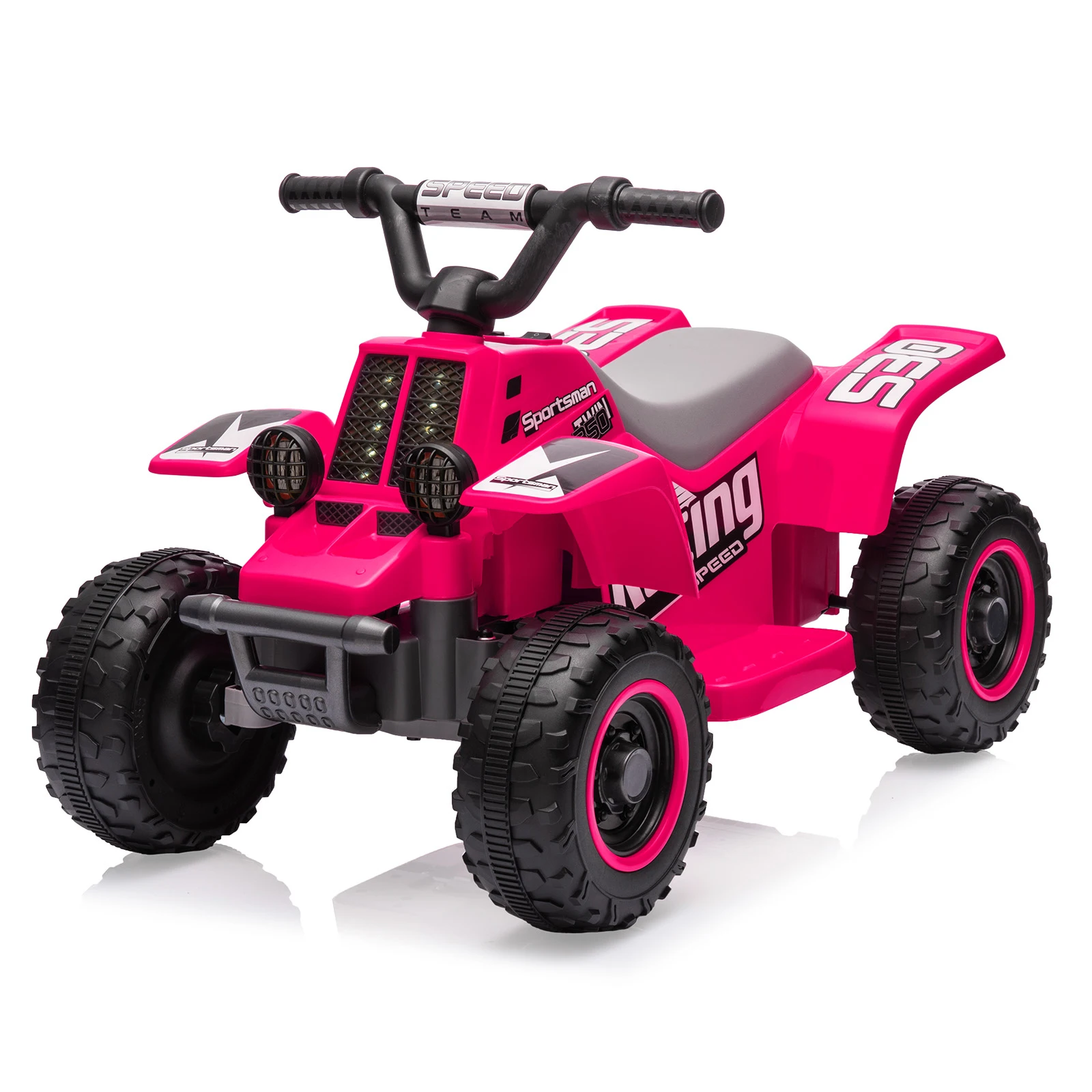 6V Kids Ride On Electric ATV, Ride Car with LED Headlights, Ride-On Toy for Toddlers 1-3 Boys & Girls with Music, Forward & Reverse