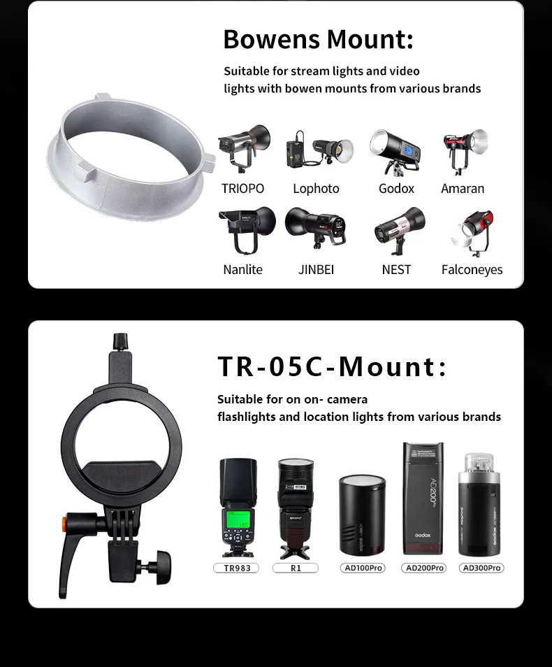TRIOPO K3 Series 65cm 90cm 55cm 120cm Quick-Setup Octagon Softbox Bowens Mount for Godox Aputure Sokani Studio LED Video Light