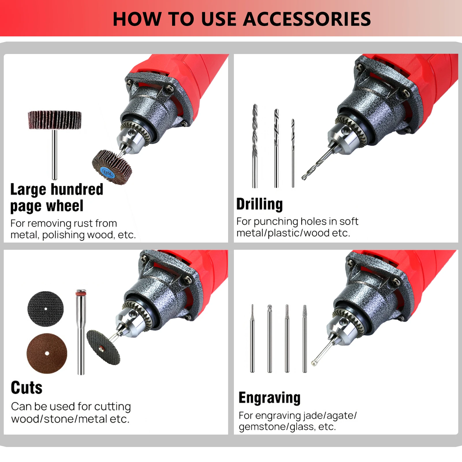 Power Rotary Tool Set Carving Tool Multifunctional Mini Drill Grinder Miniature Electric Drill Versatile Rotary Tool Kit Variable Speed