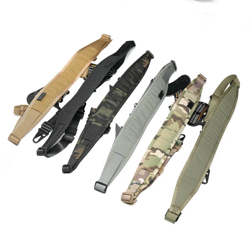 Tactical Adjustable 1/2 Point Crossbody Rope Nylon Rifle Shoulder Strap Outdoor Hunting AR15 Sling with M-system QD+21MM QD