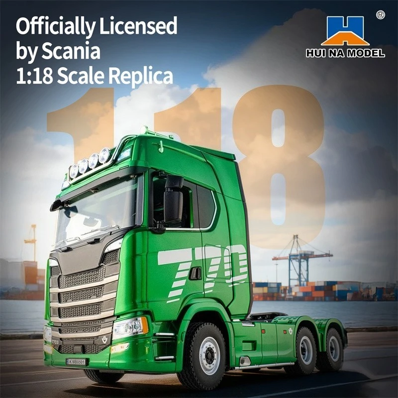 HUINA 770S 1502 1/18 RC Tractor 2.4G 19CH RC Engineering Trailer Truck with Lights and Sound System RC Car Model Toy Gift HUINA 1592 1:14 Scale RC Excavator 22 Channels