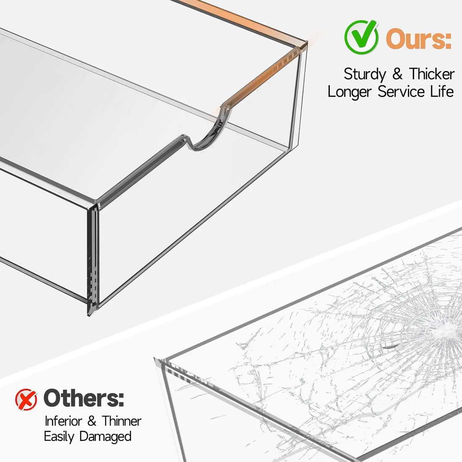 Acrylic Makeup Drawer Organizer with 24 Drawers, Stackable Desk Storage for Cosmetics, Jewelry, Office Supplies, Bathroom