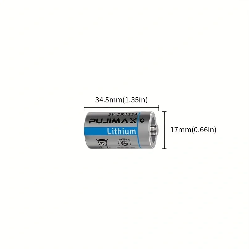 PUJIMAX 36/24/24-cell 3V CR123A Lithium Battery Single-Use Battery, With Stable Voltage and High Performance. Suitable for Remote Controls, Cameras, Flashlights, Distance Meters, and Flashlights. This Is a Non-Rechargeable Battery. Do Not Charge It.
