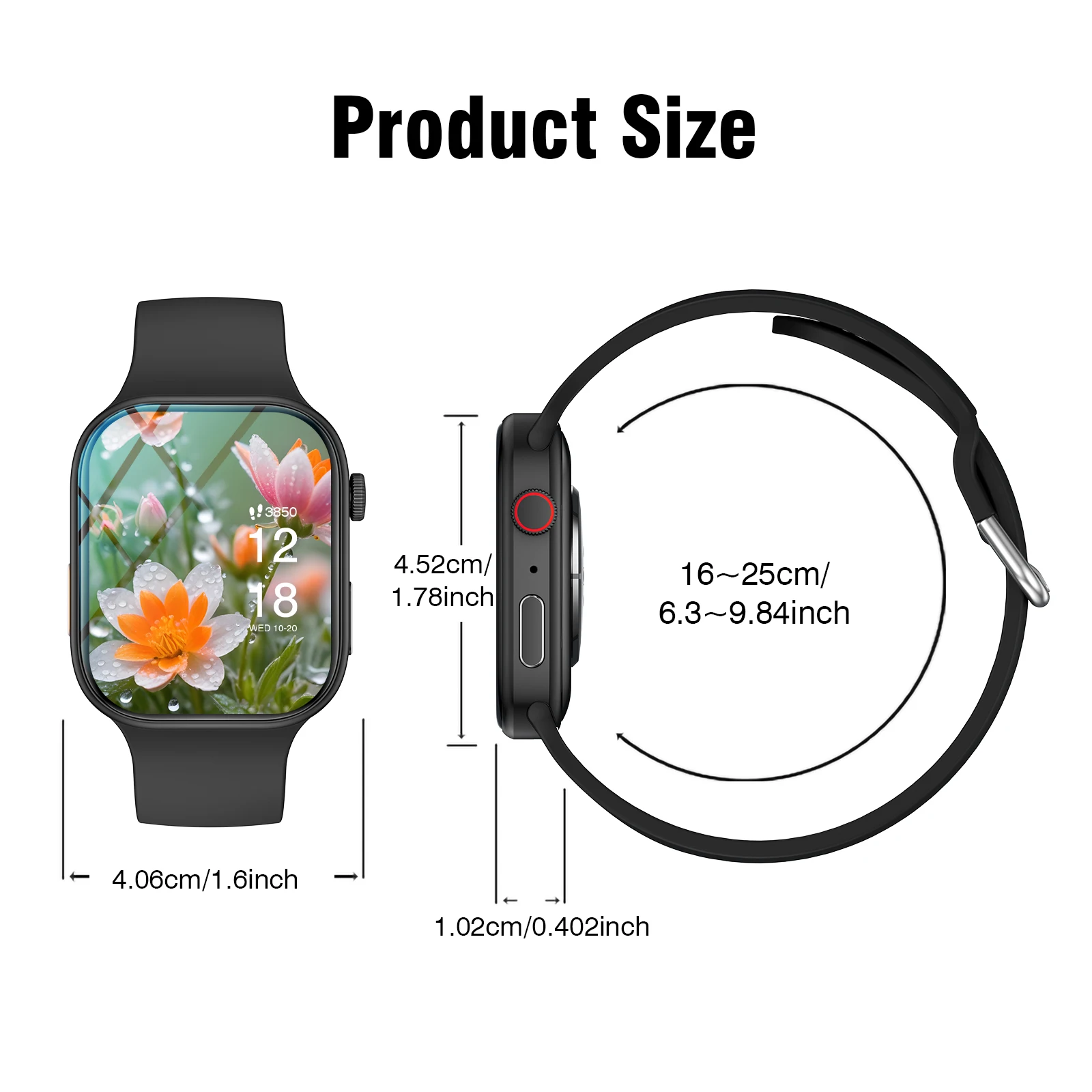 New Full-Touch High-Definition Men'S and Women'S Sports Smartwatch Features Wireless Dialing, Answering Calls, Motion Tracking, Music Control. The Stylish Smartwatch Is Compatible with Android and Iphone
